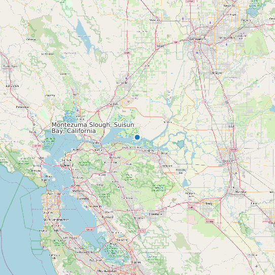 Montezuma Slough, Suisun Bay, California map