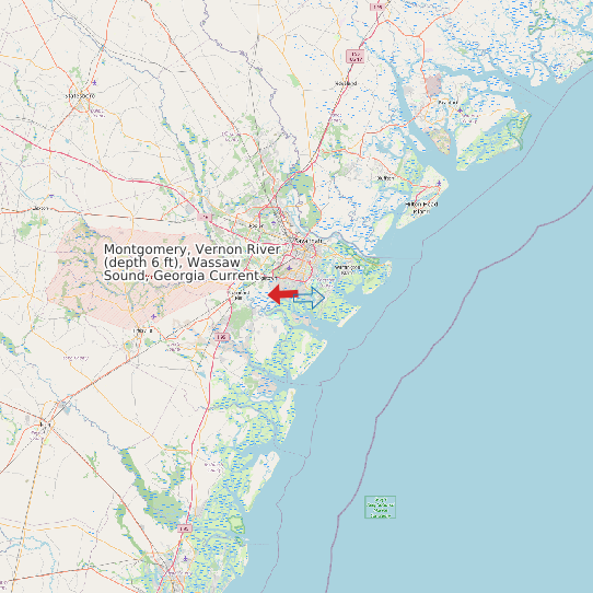 Map of Montgomery, Vernon River (depth 6 ft), Wassaw Sound, Georgia Current Prediction Station