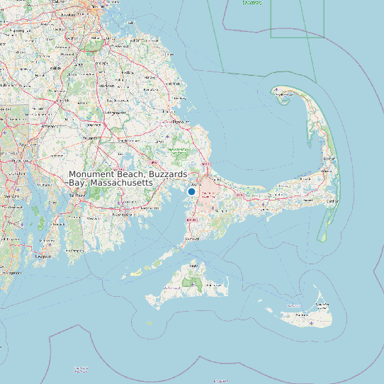 Monument Beach, Buzzards Bay, Massachusetts map