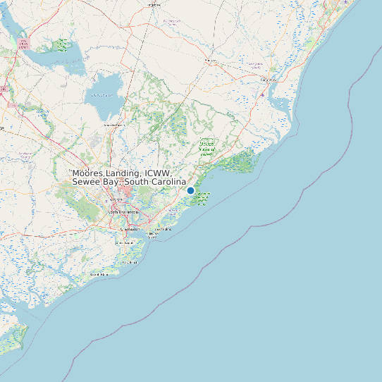 Map of Moores Landing, ICWW, Sewee Bay, South Carolina Tide Prediction Station