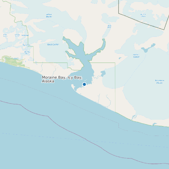 Map of Moraine Bay, Icy Bay, Alaska Tide Prediction Station