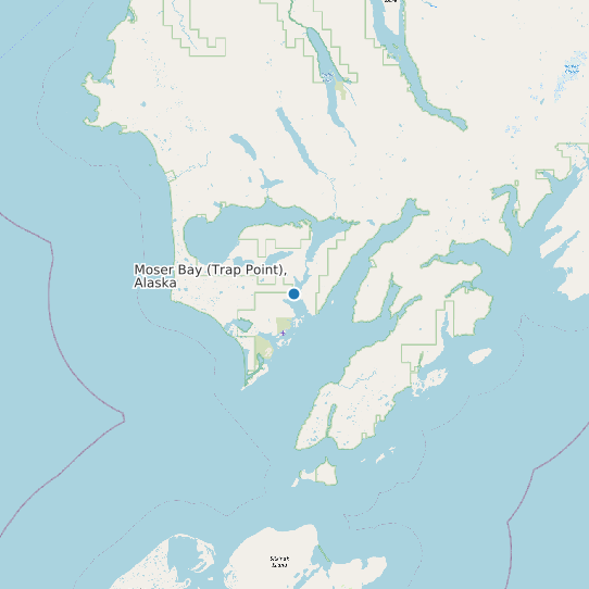 Moser Bay (Trap Point), Alaska map