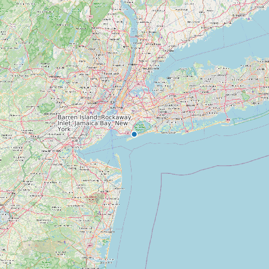 Map of Barren Island, Rockaway Inlet, Jamaica Bay, New York Tide Prediction Station
