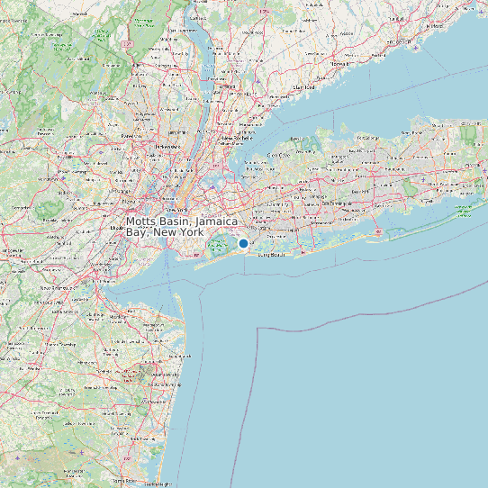 Motts Basin, Jamaica Bay, New York map