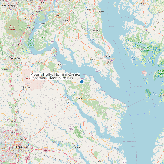 Map of Mount Holly, Nomini Creek, Potomac River, Virginia Tide Prediction Station