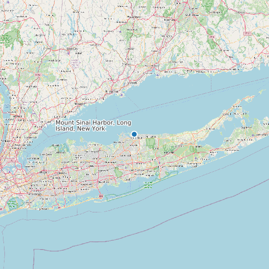 Mount Sinai Harbor, Long Island, New York map