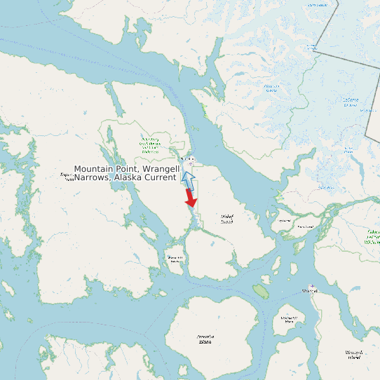 Map of Mountain Point, Wrangell Narrows, Alaska Current Prediction Station