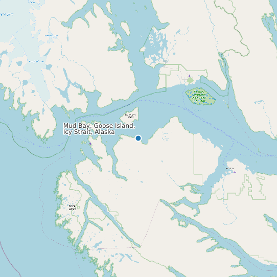 Map of Mud Bay, Goose Island, Icy Strait, Alaska Tide Prediction Station