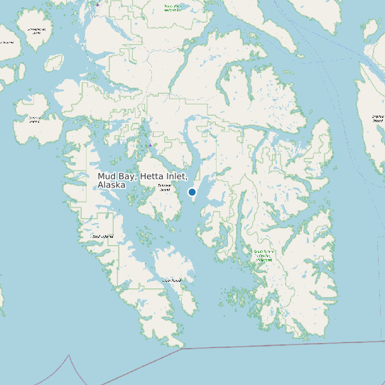 Map of Mud Bay, Hetta Inlet, Alaska Tide Prediction Station