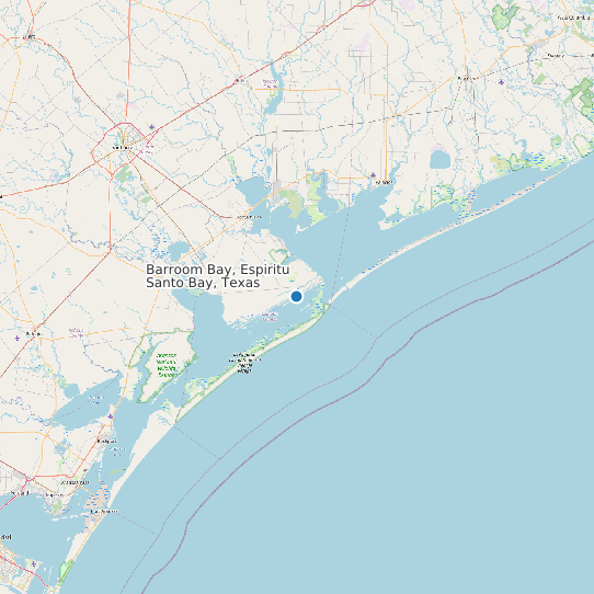 Map of Barroom Bay, Espiritu Santo Bay, Texas Tide Prediction Station