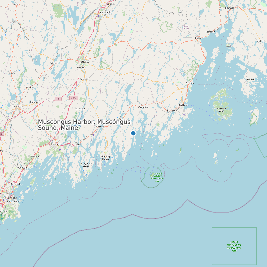 Muscongus Harbor, Muscongus Sound, Maine map