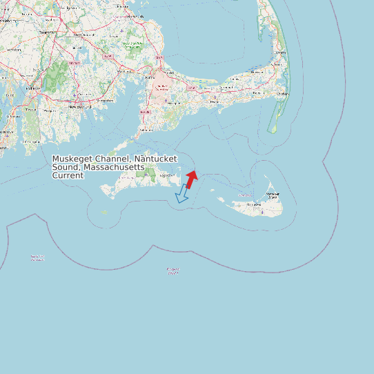 Muskeget Channel, Nantucket Sound, Massachusetts Current map