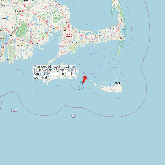 Muskeget Rock, 1.3 mi southwest of, Nantucket Sound, Massachusetts Current map