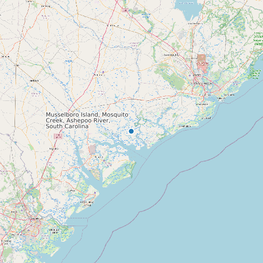 Musselboro Island, Mosquito Creek, Ashepoo River, South Carolina map