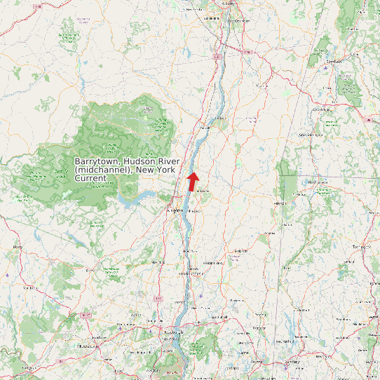 Map of Barrytown, Hudson River (midchannel), New York Current Prediction Station