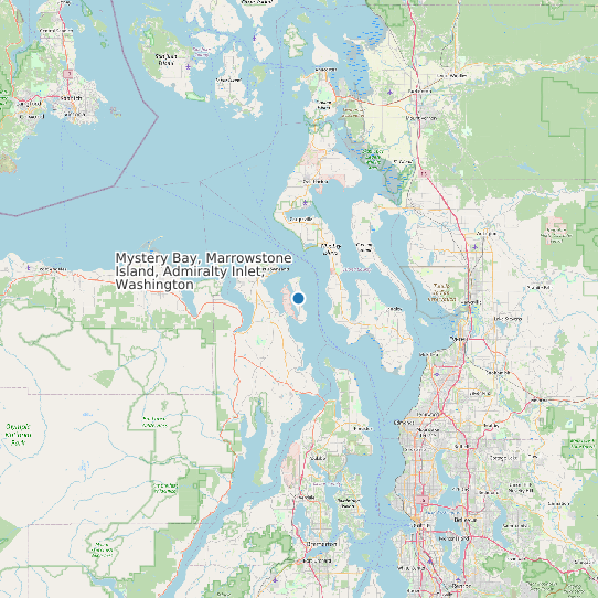 Map of Mystery Bay, Marrowstone Island, Admiralty Inlet, Washington Tide Prediction Station