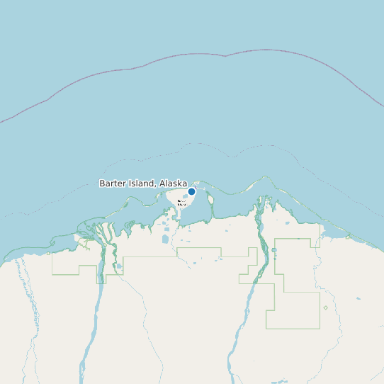 Map of Barter Island, Alaska Tide Prediction Station