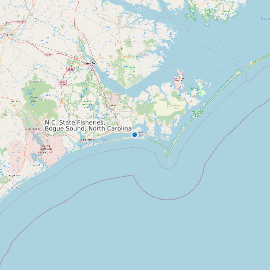 N.C. State Fisheries, Bogue Sound, North Carolina map