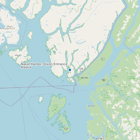Nakat Harbor, Dixon Entrance, Alaska map