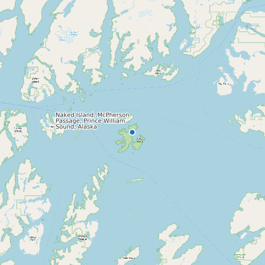 Map of Naked Island, McPherson Passage, Prince William Sound, Alaska Tide Prediction Station