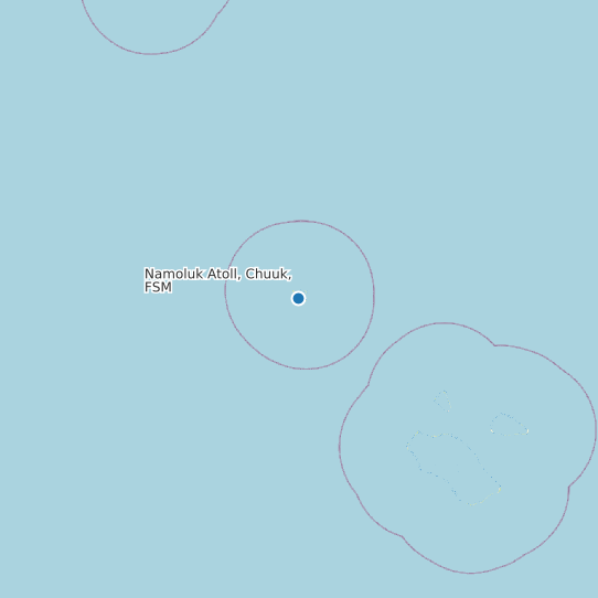 Namoluk Atoll, Chuuk, FSM map