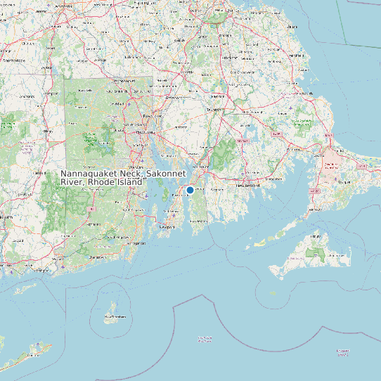 Nannaquaket Neck, Sakonnet River, Rhode Island map
