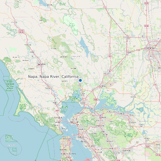 Napa, Napa River, California map