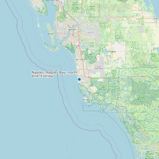 Map of Naples, Naples Bay, north end, Florida Tide Prediction Station