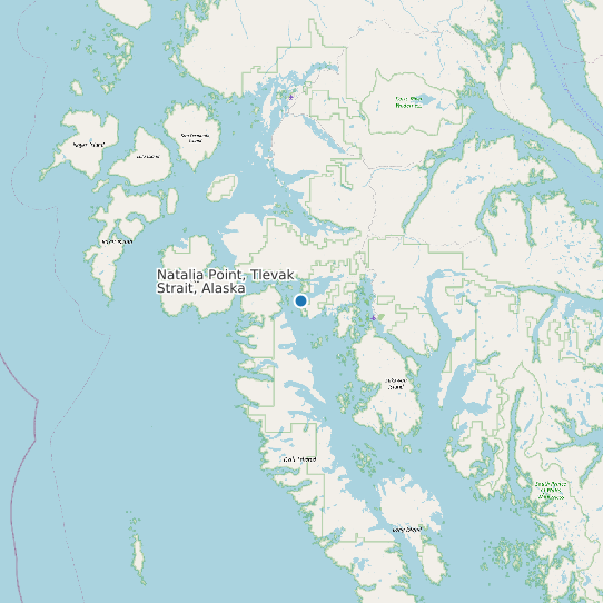 Map of Natalia Point, Tlevak Strait, Alaska Tide Prediction Station