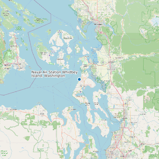 Map of Naval Air Station Whidbey Island, Washington Tide Prediction Station