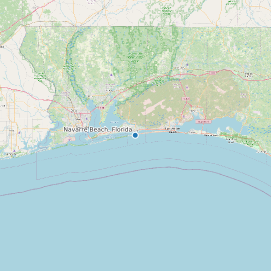 Map of Navarre Beach, Florida Tide Prediction Station