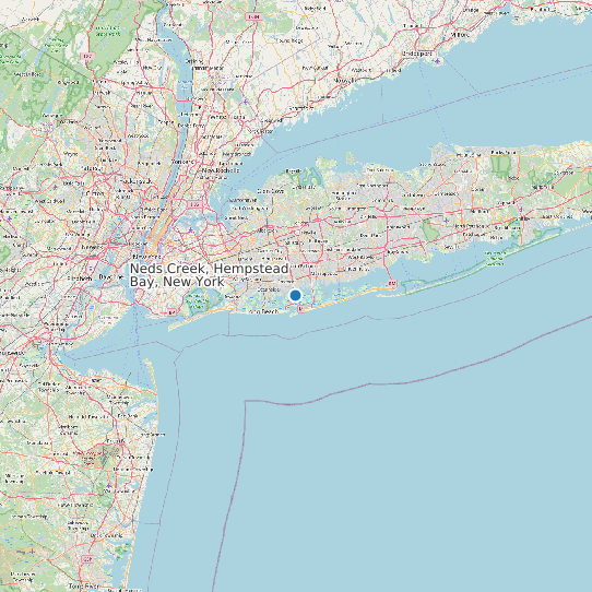 Neds Creek, Hempstead Bay, New York map