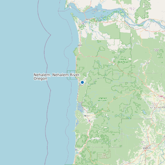 Nehalem, Nehalem River, Oregon map