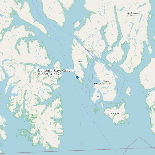 Nehenta Bay, Gravina Island, Alaska map