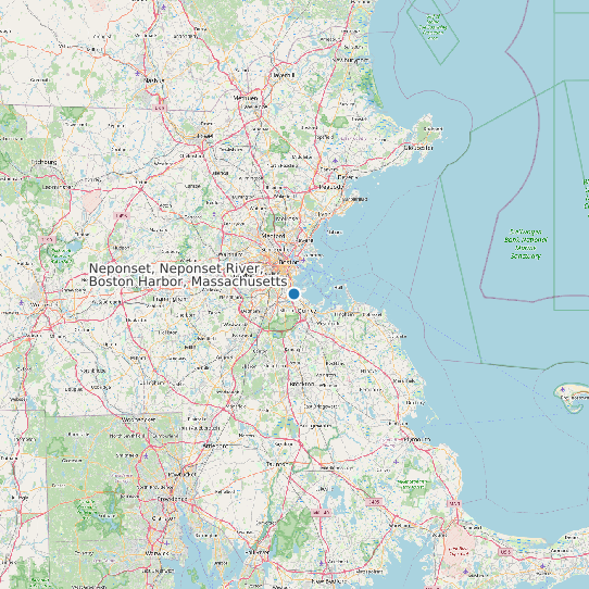 Neponset, Neponset River, Boston Harbor, Massachusetts map