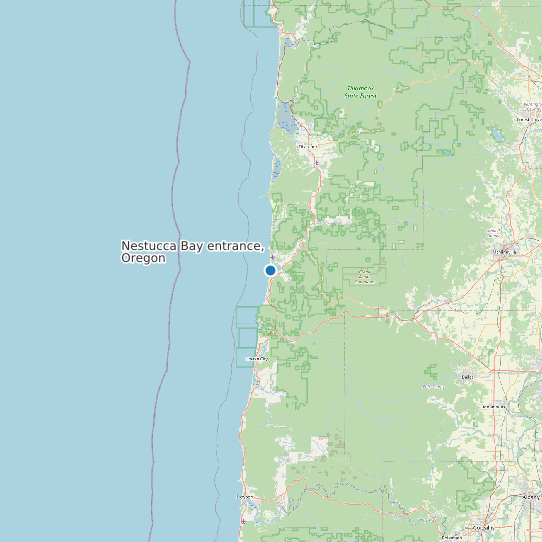 Nestucca Bay entrance, Oregon map