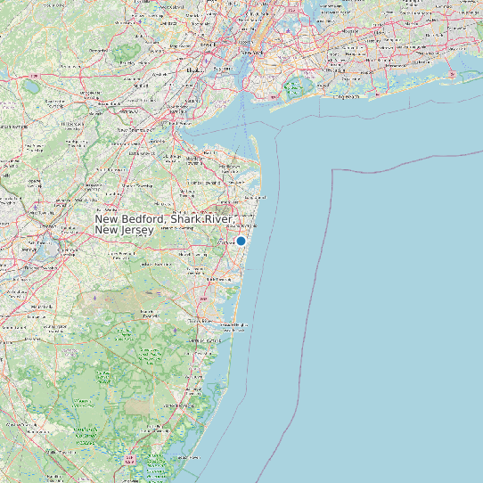 New Bedford, Shark River, New Jersey map
