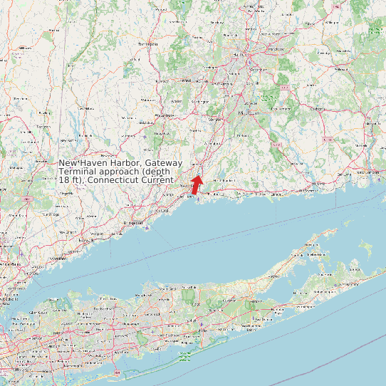 New Haven Harbor, Gateway Terminal approach (depth 18 ft), Connecticut Current map