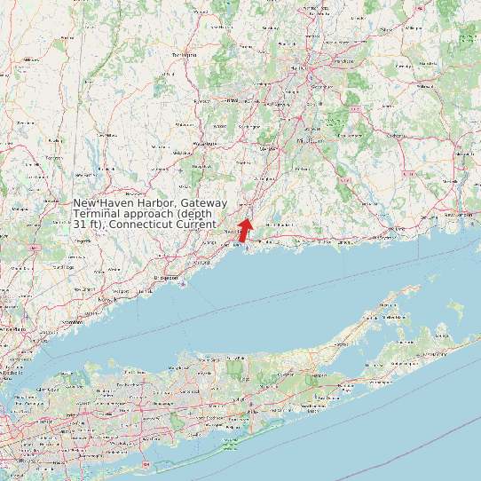 New Haven Harbor, Gateway Terminal approach (depth 31 ft), Connecticut Current map