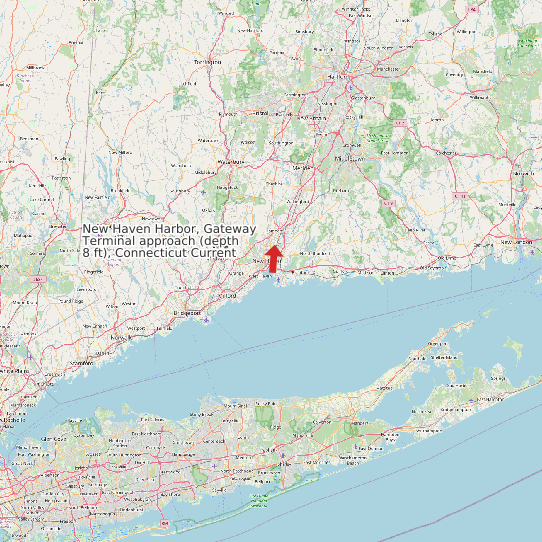 New Haven Harbor, Gateway Terminal approach (depth 8 ft), Connecticut Current map