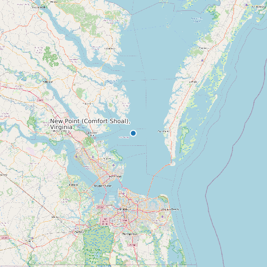 New Point (Comfort Shoal), Virginia map