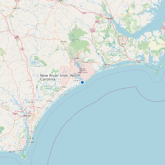 New River Inlet, North Carolina map