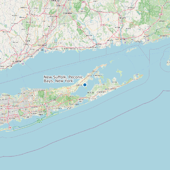 Map of New Suffolk, Peconic Bays, New York Tide Prediction Station