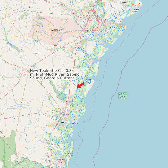 New Teakettle Cr., 0.8 mi N of, Mud River, Sapelo Sound, Georgia Current map