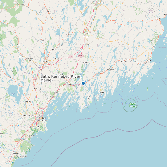 Bath, Kennebec River, Maine map