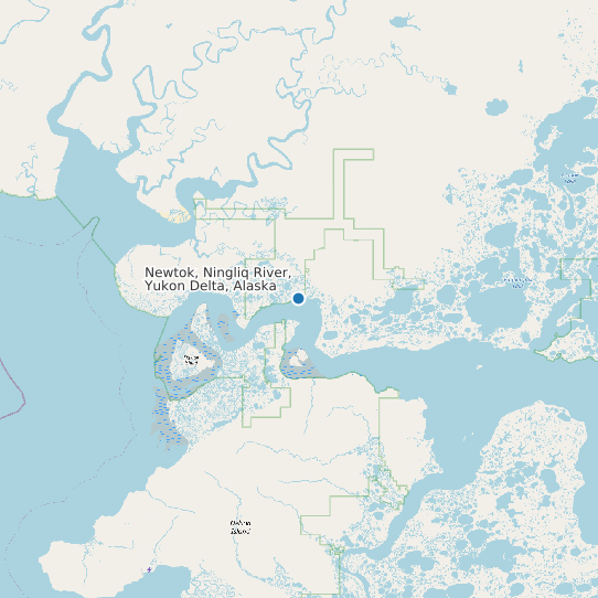 Newtok, Ningliq River, Yukon Delta, Alaska map