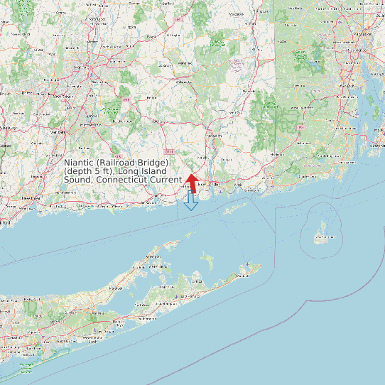 Niantic (Railroad Bridge) (depth 5 ft), Long Island Sound, Connecticut Current map