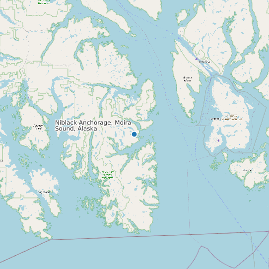 Map of Niblack Anchorage, Moira Sound, Alaska Tide Prediction Station