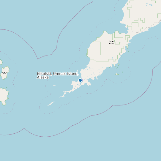Nikolski, Umnak Island, Alaska map