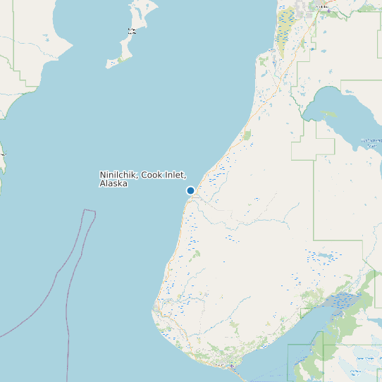 Map of Ninilchik, Cook Inlet, Alaska Tide Prediction Station